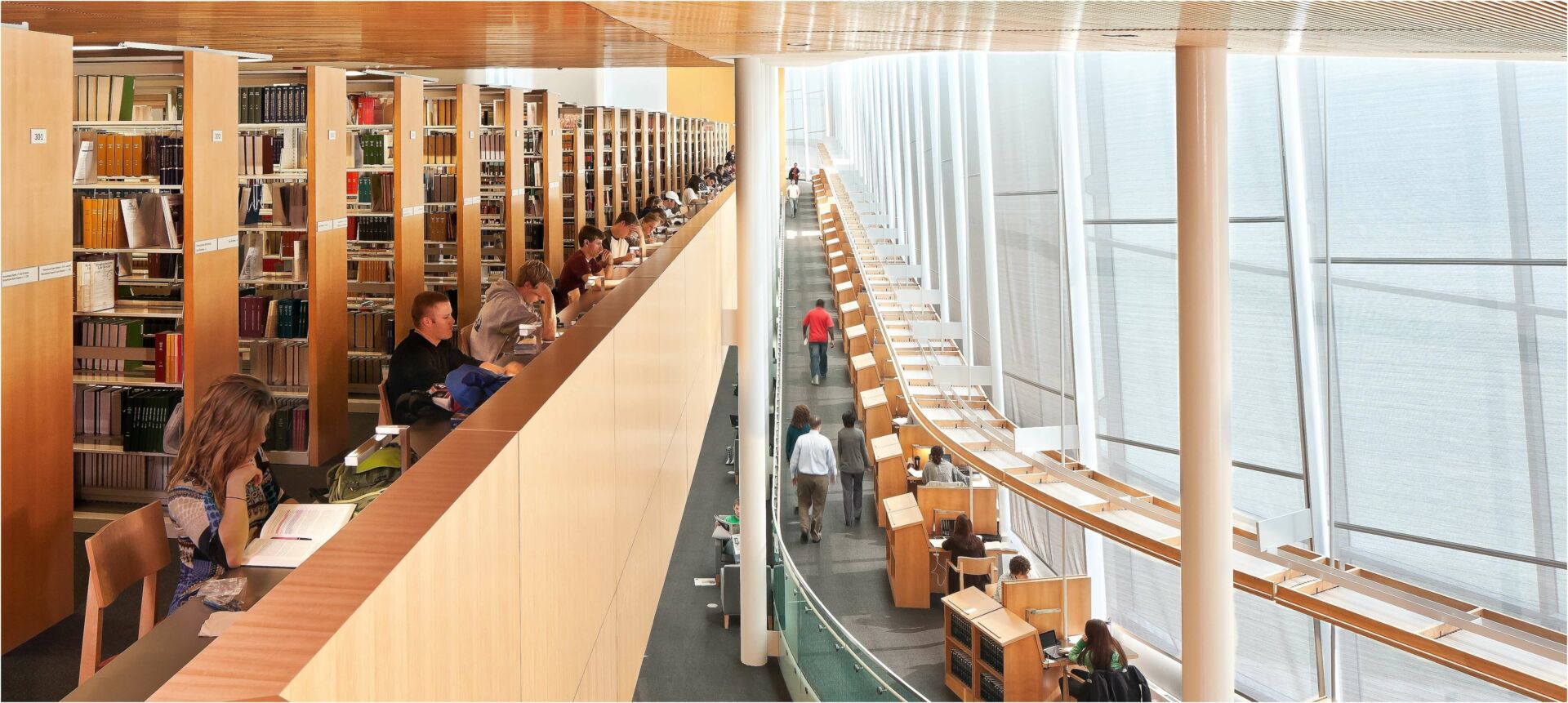 Students in library