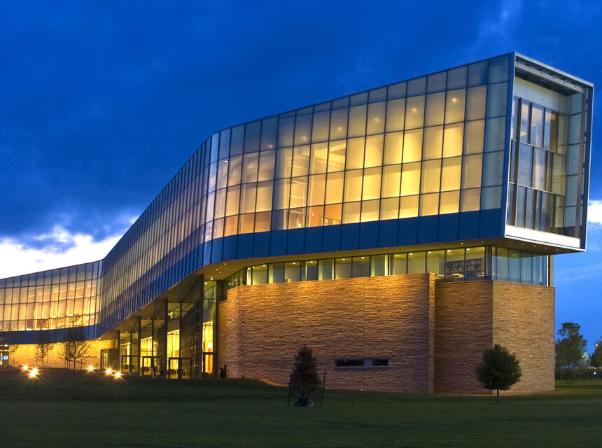 Katz Building at night