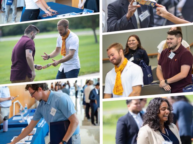 Mosaic of SIA students at orientation