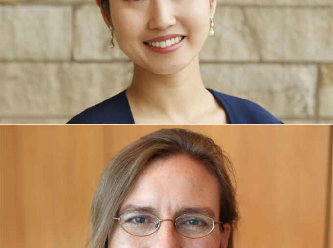 Wei Peng (top) and Lara Fowler (bottom)